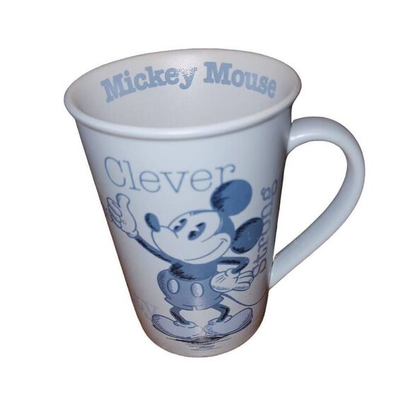 Disneyland Mickey Mouse Mug Cup Blue Gray Clever Smart Strong Fearless Brave - Picture 1 of 5